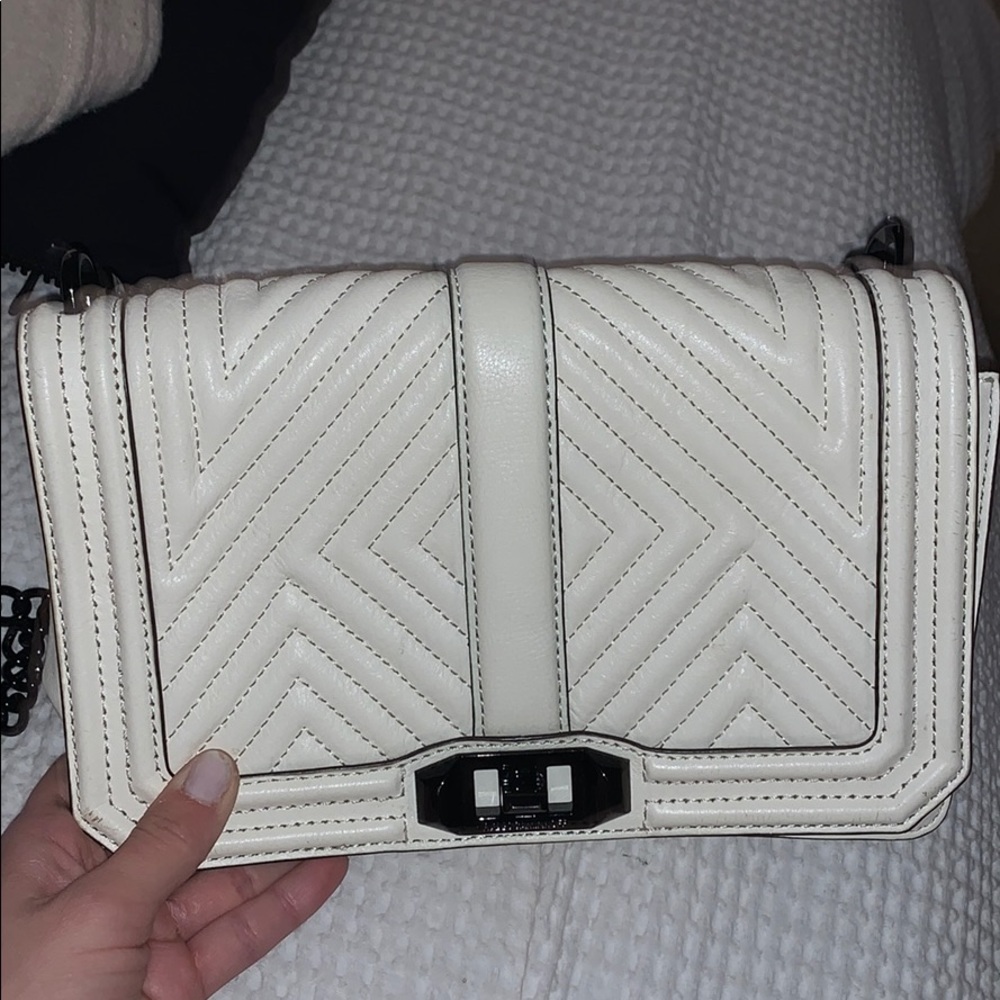 Rebecca Minkoff Chevron Quilted love cross body